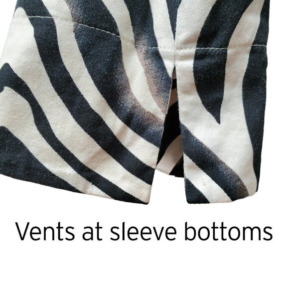 Josephine Chaus Mob Wife Double Breasted Blazer Button Lined Zebra Animal Print - Picture 7 of 16